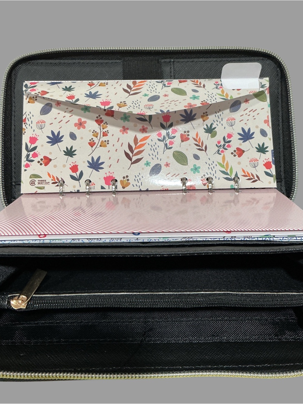 All in One Budget System Cash Envelope Black Wallet Organizer RFID Protection - Picture 5 of 11